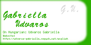 gabriella udvaros business card